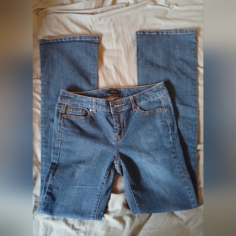 Daisy Fuentes Size 4 Dark Blue Bootcut Jeans